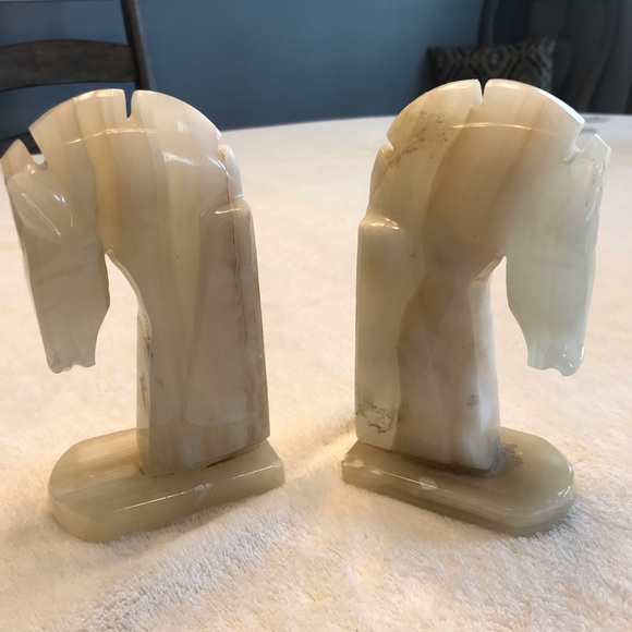 Other - Rare Vintage Horse Head Book Ends (Marble?)